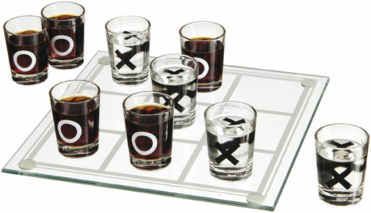 TIC TAC TOE SHOT GLAASJES