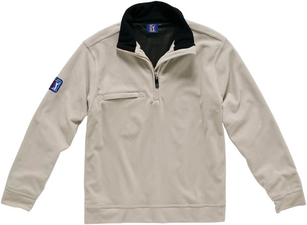 HOLE 1/2 ZIP FLEECE SWEATER