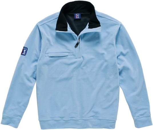 HOLE 1/2 ZIP FLEECE SWEATER