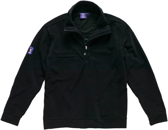 HOLE 1/2 ZIP FLEECE SWEATER