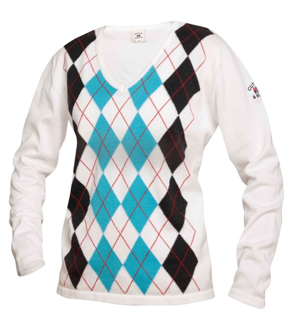 RENTON ARGYLE V-NECK DAMES