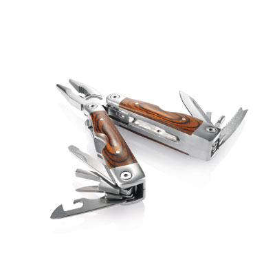 MULTITOOL MET INGELEGD HOUT